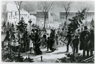 Juletræsmarked på Augustusplatz, Leipzig